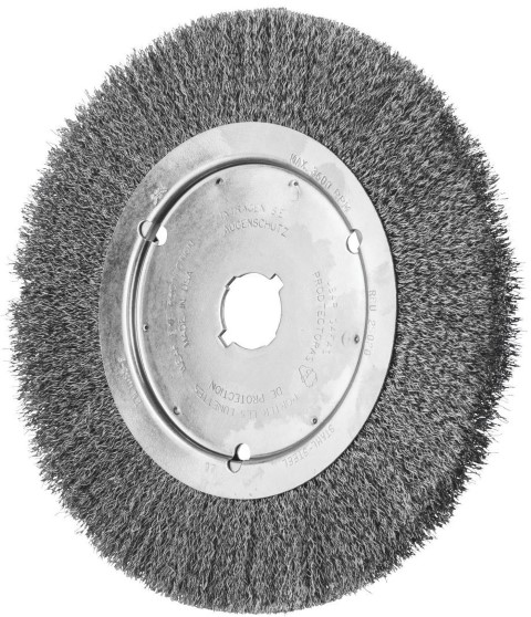 PFERD WHEEL BRUSH W/ARBOR HOLE CRIMPED STEEL RBU 25020/22.2 ST 0.25 SG